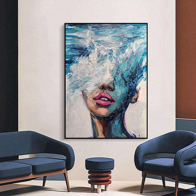 Modern Abstract Oil Paintings on Canvas Hand Painted Wall Art Decorations for Bedroom Living Room